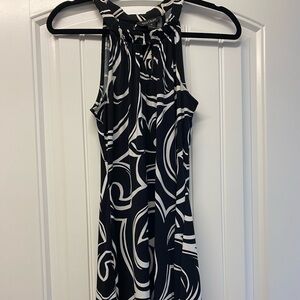 Black and white dress. I wore this to my daughter’s graduation. very flattering!